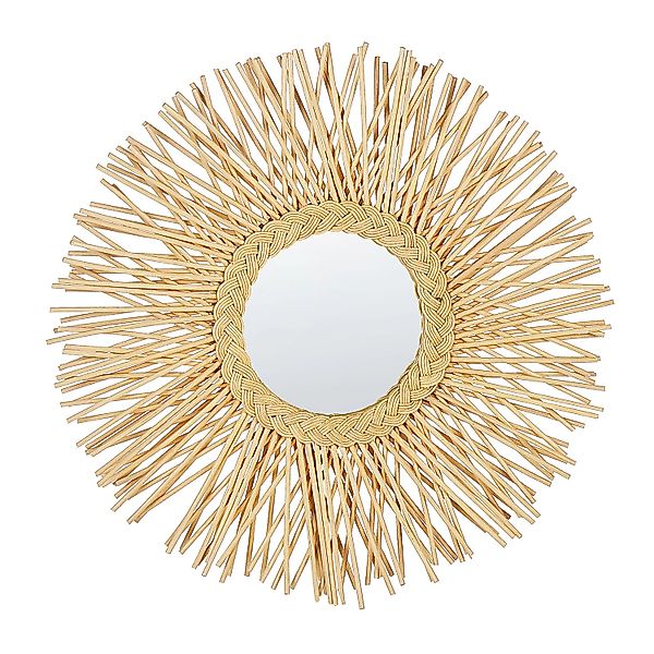 Beliani Wandspiegel KALASIN Naturfarben Beige 3x60x60 günstig online kaufen