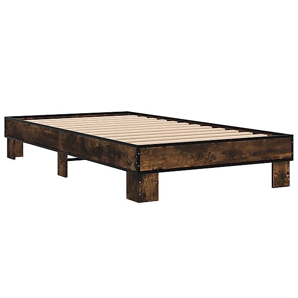 vidaXL Bett Bettgestell Räuchereiche 75x190 cm günstig online kaufen