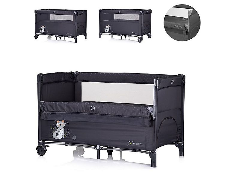 Chipolino Baby-Reisebett Reisebett Relax 2 Ebenen, Vorderseite absenkbar, S günstig online kaufen