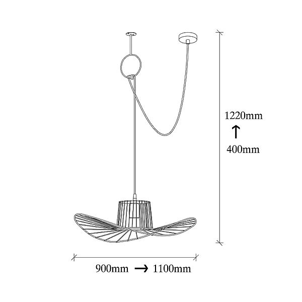 Opviq Kronleuchter IRON BODY, 108 x 15 cm V1722 günstig online kaufen