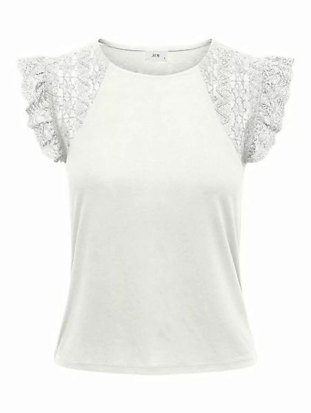 JACQUELINE de YONG T-Shirt Elegantes T-Shirt Kurzarm Top mit Spitzen Ärmel günstig online kaufen