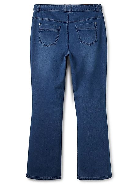 Sheego Bootcut-Jeans "Große Größen", (Set), mit Stoffgürtel und markanten T günstig online kaufen