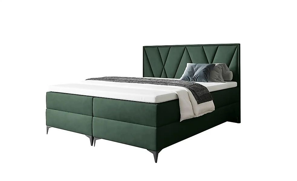 Boxbett mit Bettkasten Vella ¦ grün ¦ Maße (cm): B: 200 H: 110 Betten > Kom günstig online kaufen