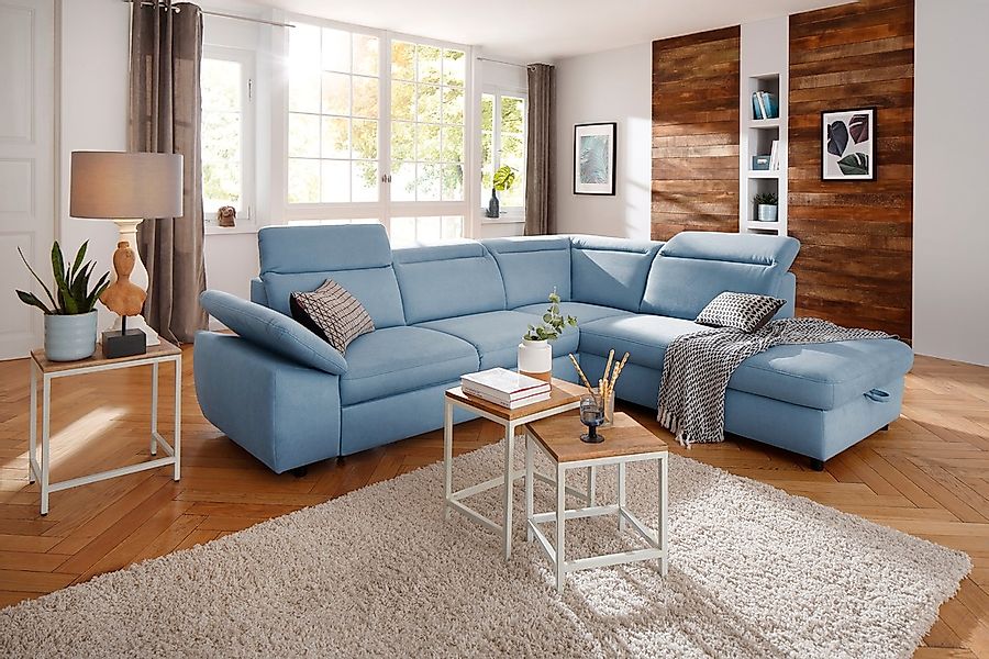 Home affaire Ecksofa "Mauritius L-Form" mit Ottomane, mit Kopfteil- und Arm günstig online kaufen