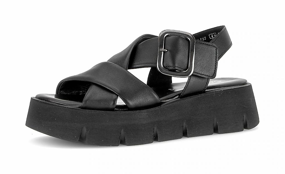 Gabor Keilsandalette, Plateau, Sommerschuh, Riemchensandale mit Kreuzbandag günstig online kaufen