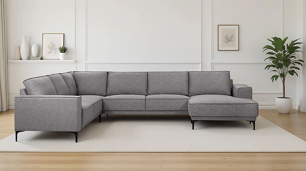 OTTO home Wohnlandschaft "XXL Sofa Oland, Struktur, Flachgewebe, Luxus-Micr günstig online kaufen