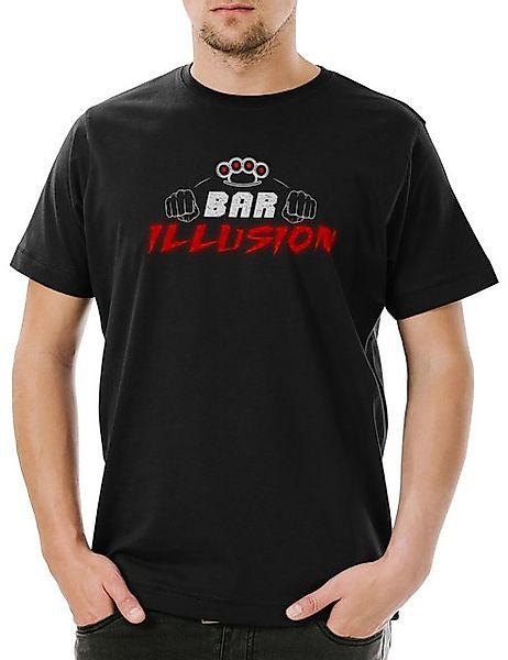 Urban Backwoods Print-Shirt Illusion Bar Herren T-Shirt King Of Logo Symbol günstig online kaufen