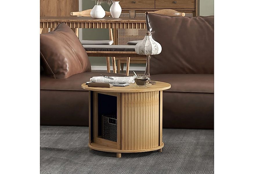 BlingBin Couchtisch Couchtisch, Bambus-Teetisch, runder Beistelltisch im mo günstig online kaufen