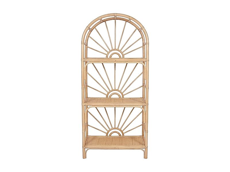 Regal mit 3 Einlegeböden - Rattan - Naturfarben - NEMERI günstig online kaufen