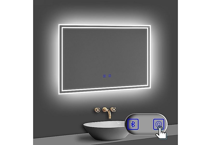 duschspa Badspiegel LED Beleuchtung Kalt/Neutral/Warmweiß Dimmbar Beschlagf günstig online kaufen