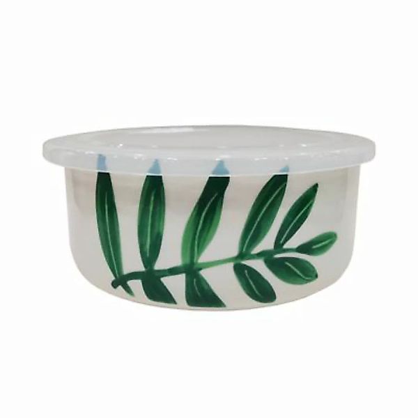 Neuetischkultur Schüssel rund 0,9 Liter Keramik gemustert grün/weiß günstig online kaufen