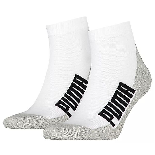 Puma Bwt Cushioned Quarter Socken 2 Paare EU 43-46 White / Grey / Black günstig online kaufen