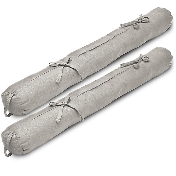 Beautissu Viento Zugluftstopper 10x120cm Hellgrau 2tlg günstig online kaufen