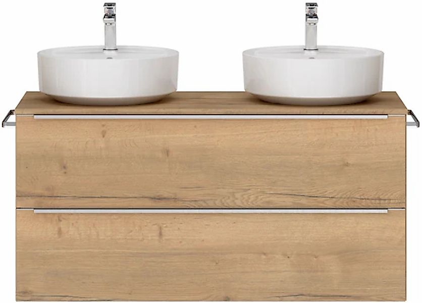 nobilia® Waschtisch-Set »Alvene«, (1 St., mit Doppelwaschplatz, vormontiert günstig online kaufen