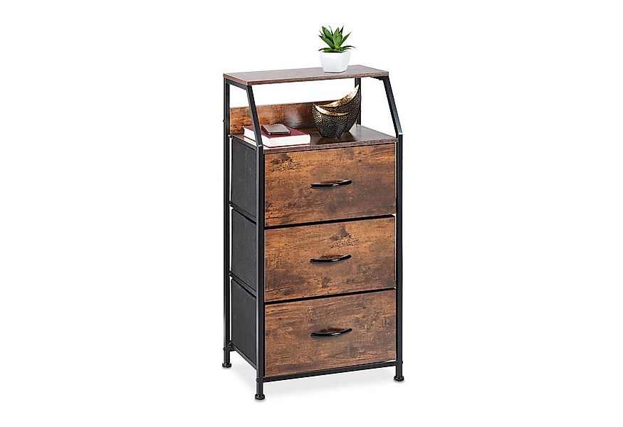 relaxdays Standregal Industrial mit 3 Schublade günstig online kaufen