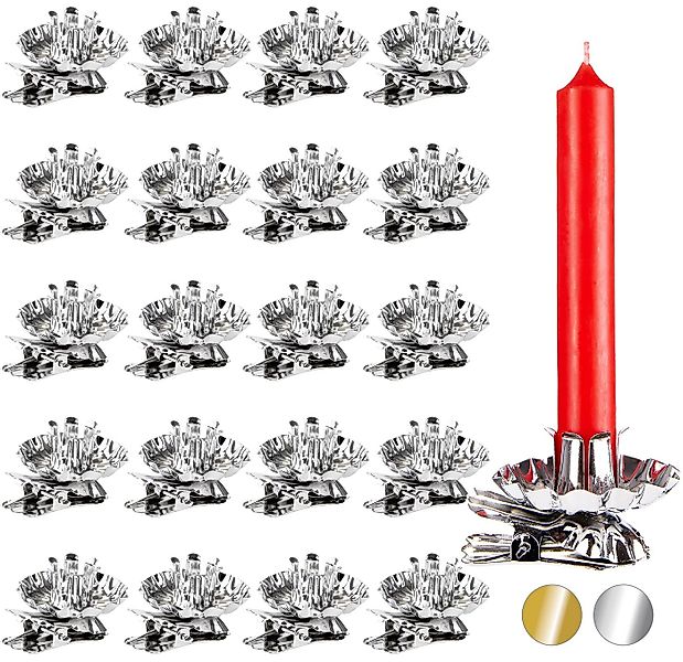 BRUBAKER Kerzenhalter Baumkerzenhalter für Weihnachtsbaum (40 St., drehbar, günstig online kaufen