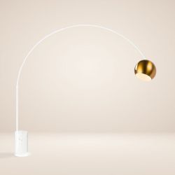 s.luce Stehlampe Ball Bogenlampe mit Marmorfuß günstig online kaufen