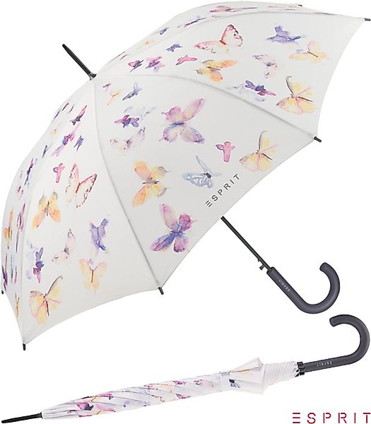 Esprit Stockregenschirm Damen-Regenschirm Long - Butterfly günstig online kaufen