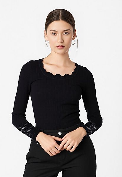 rosemunde Langarmshirt Benita Silk Blouse Langarm, mit Spitze, feminin, beq günstig online kaufen