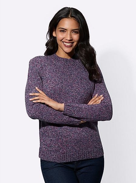 Sieh an! Strickpullover Stehkragen-Pullover Langarm Jersey günstig online kaufen