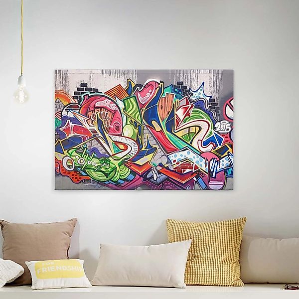 A.S. Création Leinwandbild "Graffiti" Gemälde  Kunst 1 Stk. tlg. Graffiti K günstig online kaufen