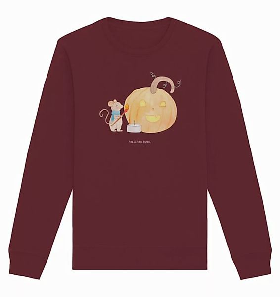 Mr. & Mrs. Panda Longpullover Größe XXL Kürbis Maus - Burgundy - Geschenk, günstig online kaufen