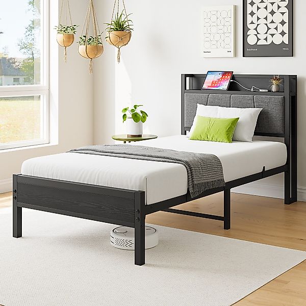 HAUSS SPOLE Polsterbett Metallbett Bettgestell Jugendbett günstig online kaufen