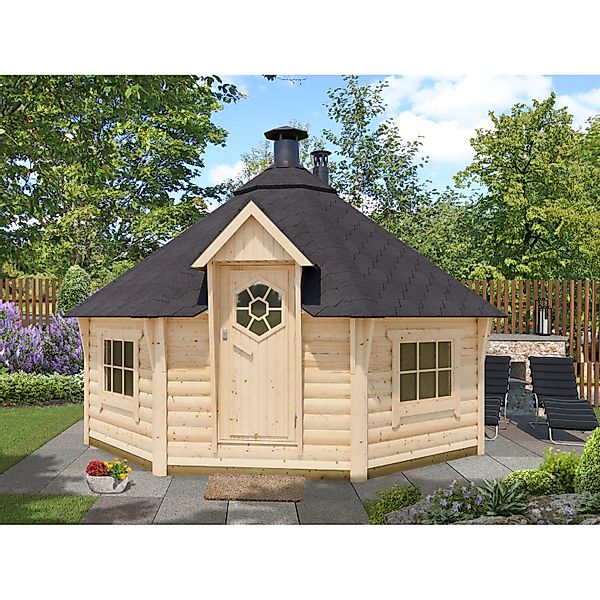 Fjordholz Grillkota mit Saunaraum Modell Smila 17m² günstig online kaufen