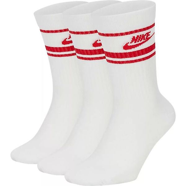 Nike Sportswear Crew Essential Stripe Socken EU 42-46 White / University Re günstig online kaufen