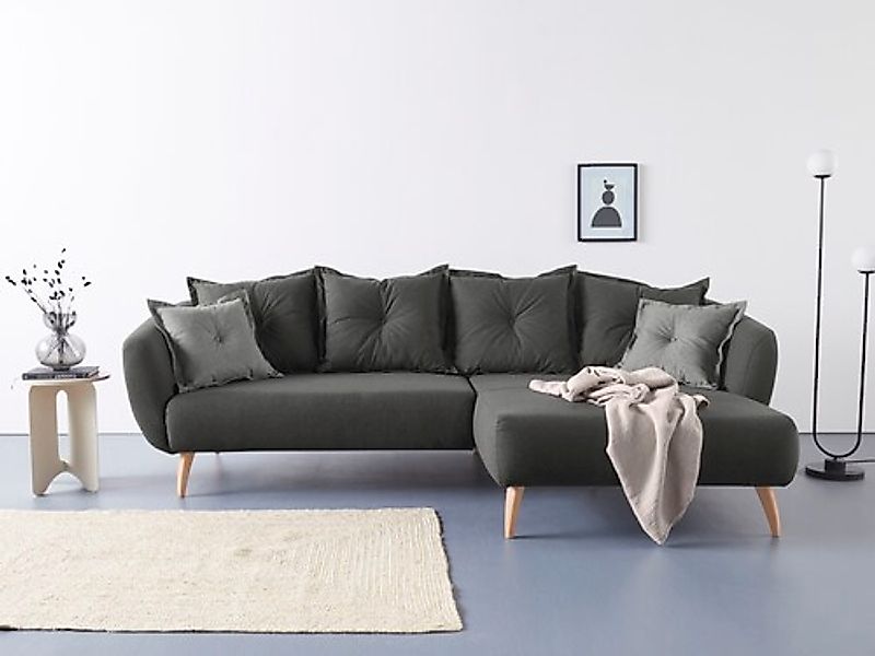 Home affaire Ecksofa »Baggio formschöne Polsterecke, bequem, Breite 277cm, günstig online kaufen