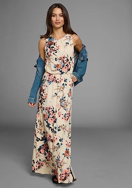 Laura Scott Sommerkleid, mit hohem Rundhals vorn und tiefem hinten, Maxikle günstig online kaufen