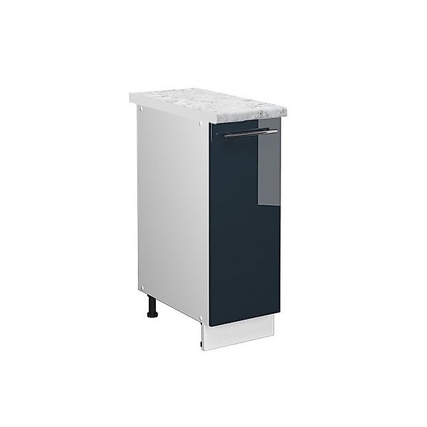 Vicco Apothekerschrank Fame-Line Dunkelblau Hochglanz/Goldkraft Eiche 30 cm günstig online kaufen