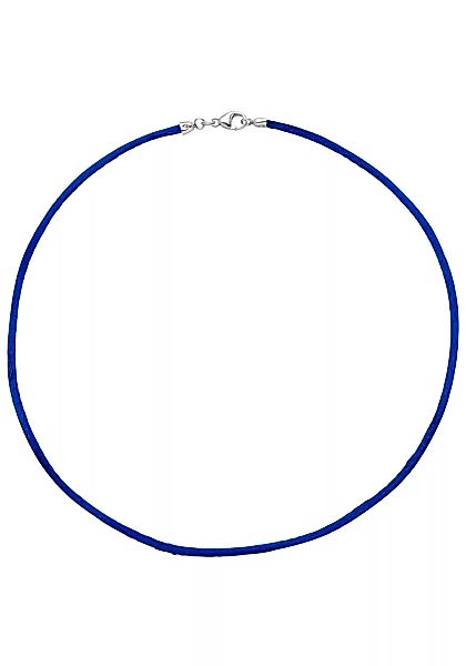 JOBO Kette ohne Anhänger, Seidenkette blau 42 cm 2,8 mm günstig online kaufen