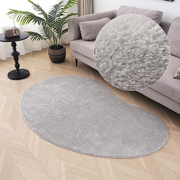 OTTO home Teppich "Cali Bean" U-förmig 16 mm Höhe besondere Form, Uni, weic günstig online kaufen