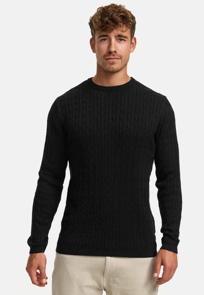 Kronstadt Strickpullover KSCable Feinstrickpullover mit Rundhalsausschnitt günstig online kaufen