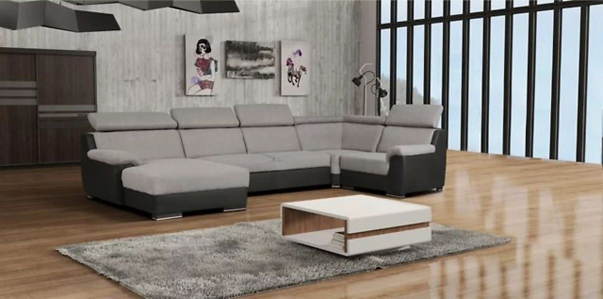 Xlmoebel Ecksofa Design Textil exklusiven Sofa U Form Couch Modern Couchen, günstig online kaufen