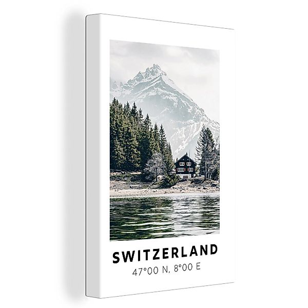 OneMillionCanvasses® Leinwandbild Schweiz - Haus - günstig online kaufen