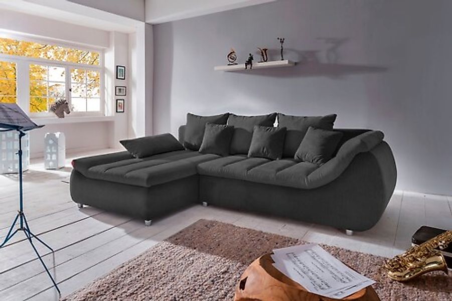 INOSIGN Ecksofa »Imola elegant und bequem, aktuelle Steppung im Sitz, L-For günstig online kaufen