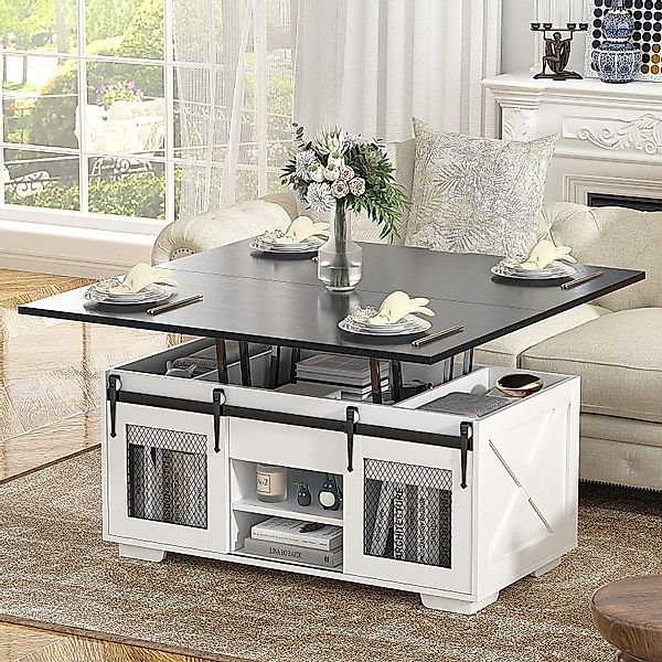 VOWNER Couchtisch 3-in-1-Multifunktions-Wohnzimmertisch, höhenverstellbar, günstig online kaufen