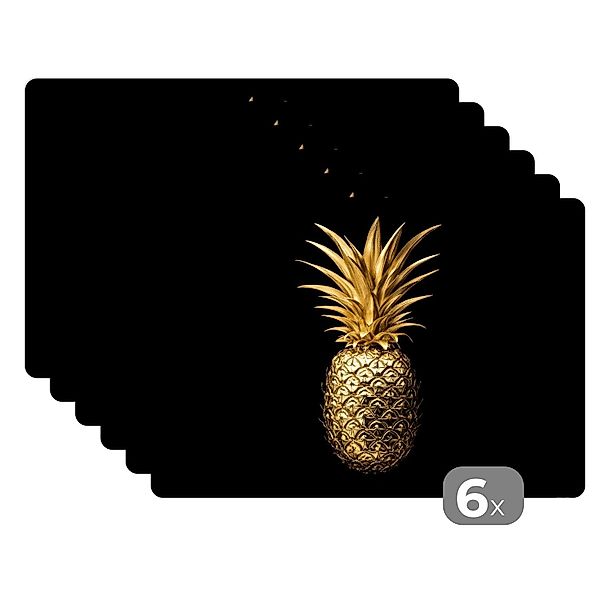 MuchoWow Platzset Ananas - Schwarz - günstig online kaufen
