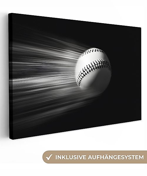 OneMillionCanvasses® Leinwandbild Baseball - Weiß - günstig online kaufen