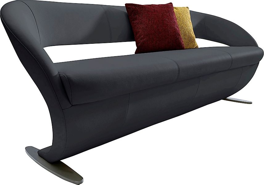 K+W Komfort & Wohnen Polsterbank »Wave« in geschwungener Optik mit Metallku günstig online kaufen