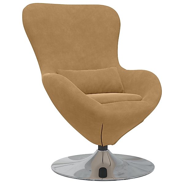 vidaXL Sessel Eierstuhl Braunes Velvet (1-St) günstig online kaufen