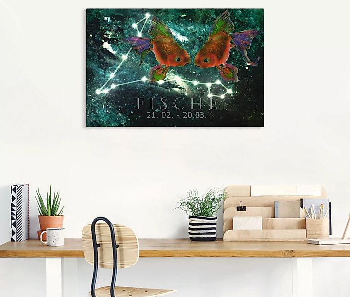 Artland Wandbild »Sternzeichen - Fische«, Bilder von Sternzeichen, (1 St.) günstig online kaufen