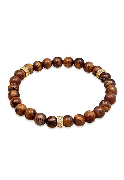 Kuzzoi Bead-Armband-Set Herren Tiegerauge Braun Vintage günstig online kaufen