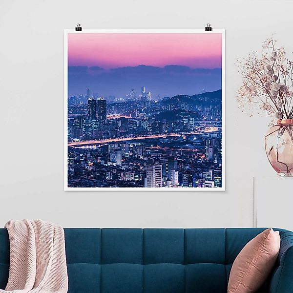 Poster Skyline von Seoul günstig online kaufen