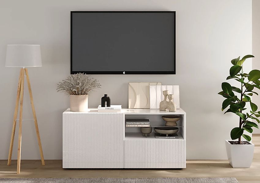 Home affaire Lowboard "Rio Breite 120 cm, TV-Board 1 Tür u. 1 Schubkasten, günstig online kaufen