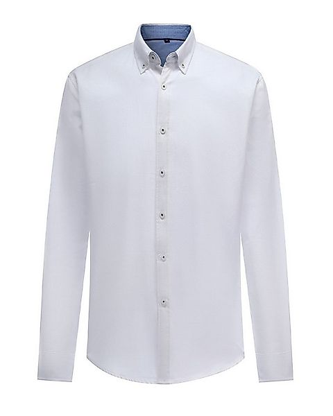 Allthemen Businesshemd mit Button-Down-Kragen Langarmhemd Slim Fit Hochzeit günstig online kaufen