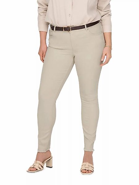 Carmakoma by Only Damen Jeans CARWILLY - Skinny Fit - Beige - Ecru - Plus S günstig online kaufen