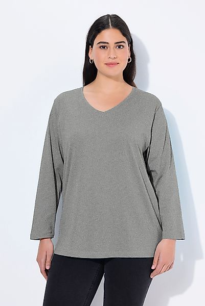 Ulla Popken T-Shirt Shirt V-Ausschnitt Relaxed günstig online kaufen